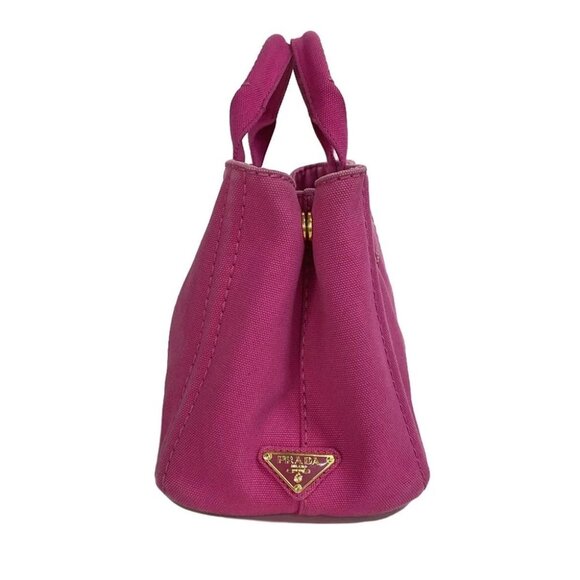 Auth PRADA CANAPA MINI B2439G Pink Canvas - Tote Bag - Picture 2 of 6